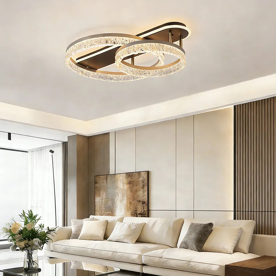 Lámpara de cristal acrílico moderno para sala de estar