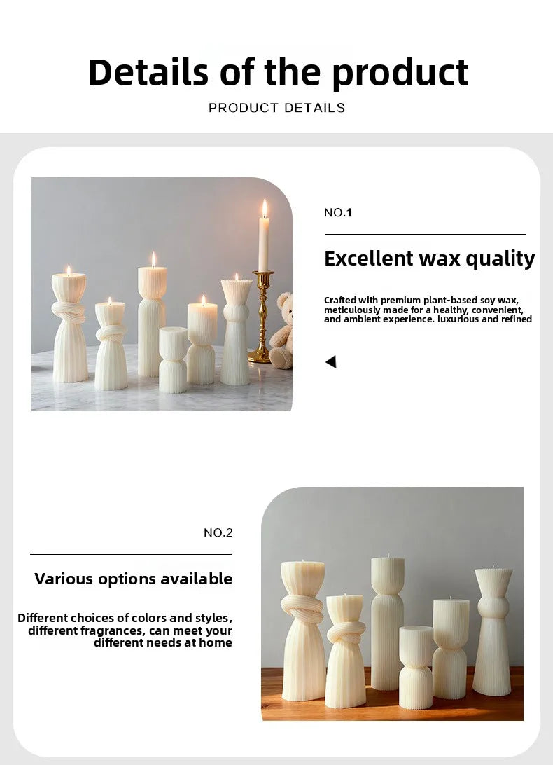 Velas aromáticas con formas geométricas