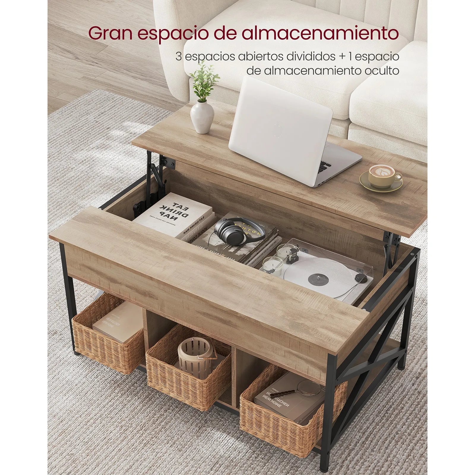 Mesa de salón elevadora VASAGLE